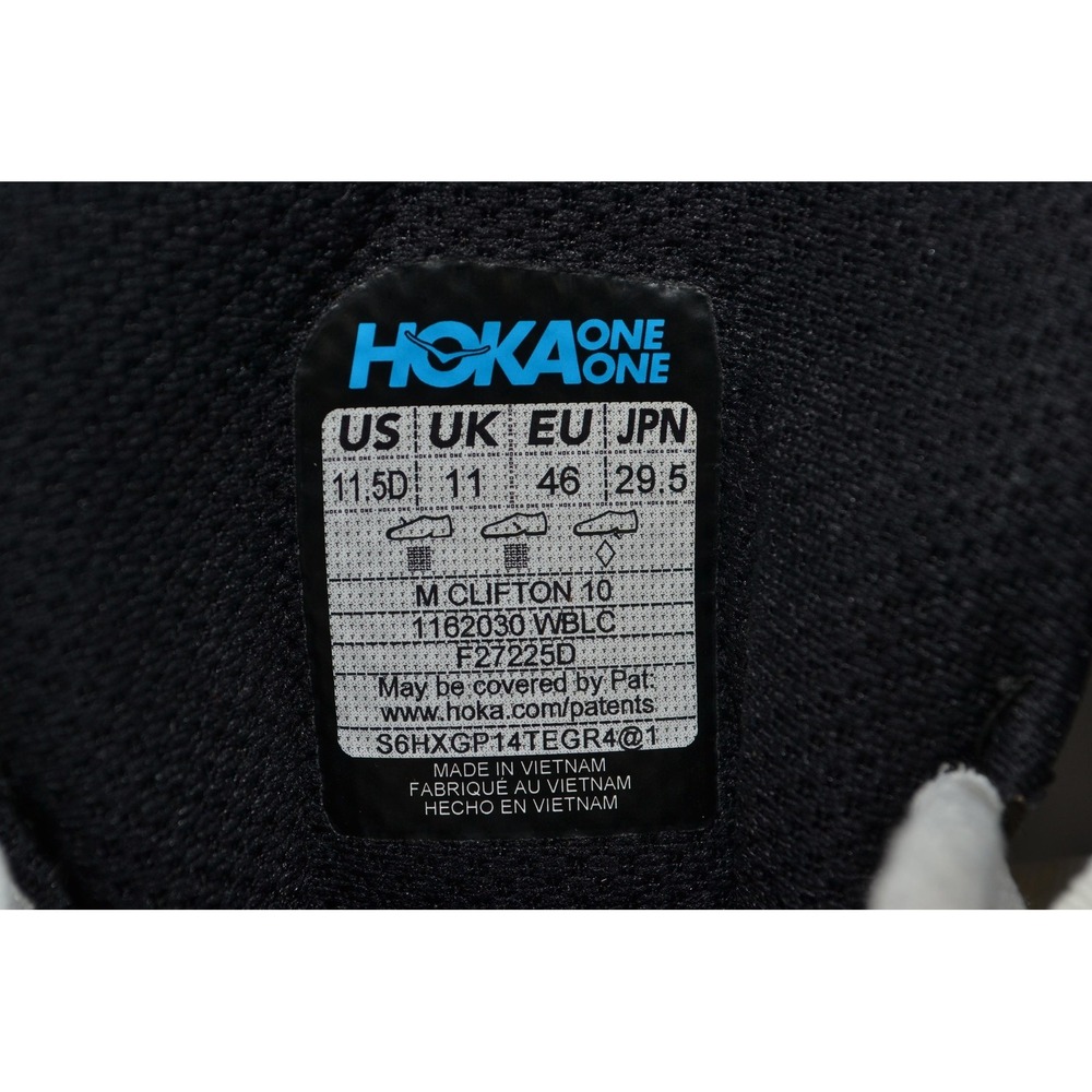 Hoka One One Clifton 10 Shoes Mens 11.5 D White Mesh Running Road GYM Sneakers - Picture 16 of 16